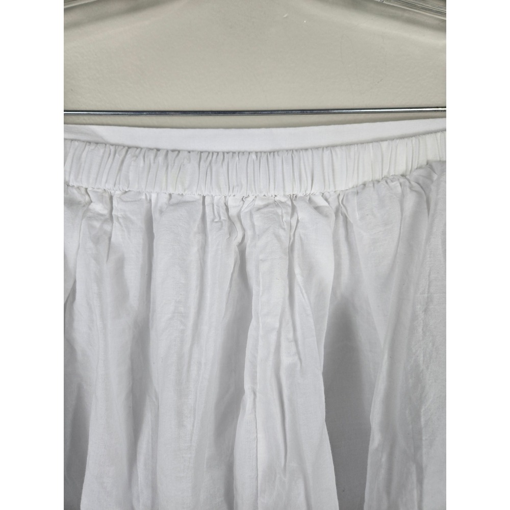 Happily Grey Womens White Tan Floral Eyelet Embroidery 2 Piece Skirt Set Medium - Picture 7 of 11
